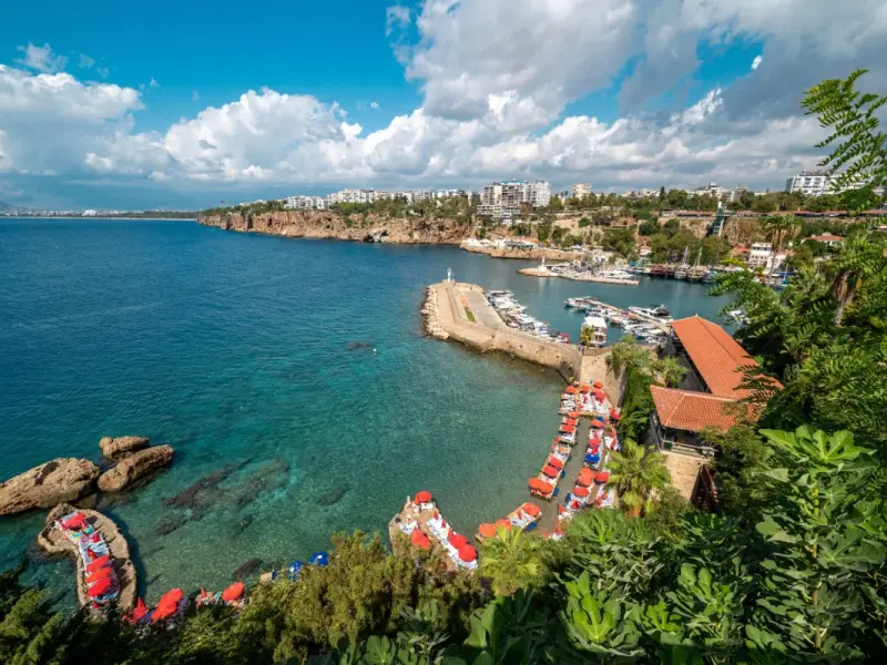 Mermerli Beach in central Antalya, Turkey
