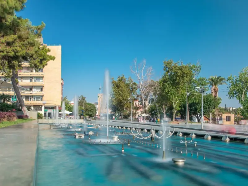 Light and Music Fountains at Republic Square in Antalya, Turkey