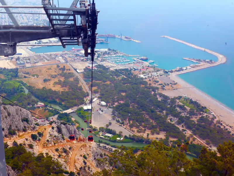 Tunektepe Mountain Cable Car in Antalya, Turkey