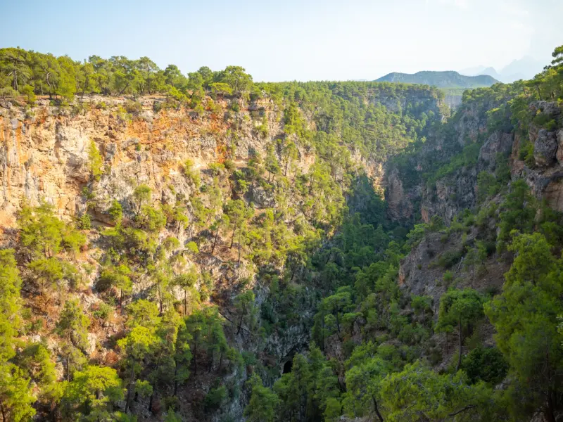 Guver Canyon in Antalya, Turkey - viewpoint over a karst gorge