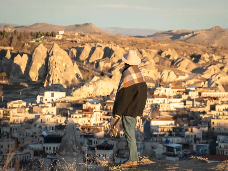 Goreme Viewpoint on the hill above the town center