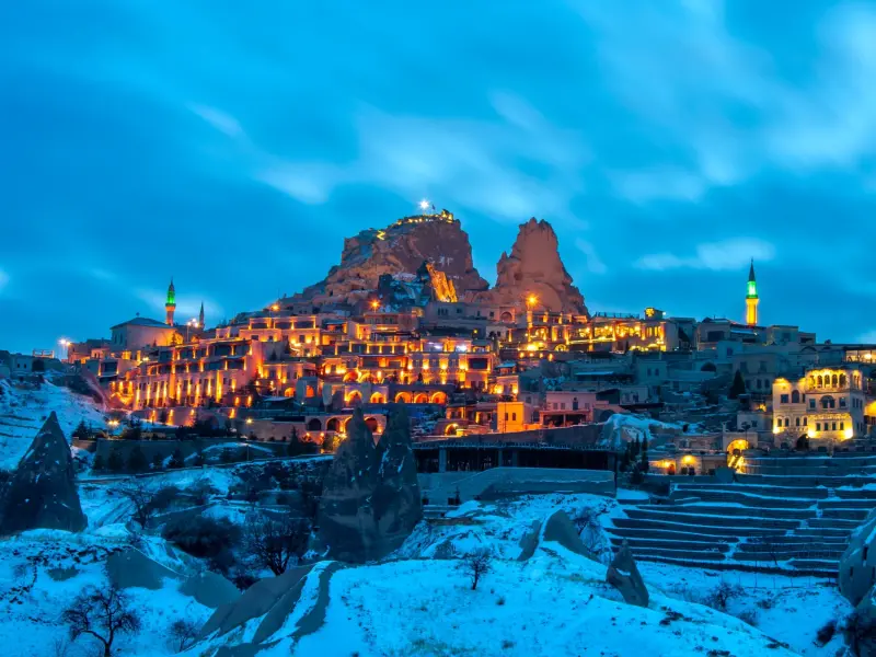 Uchisar Village in Uchisar, Turkey - castle and panoramas