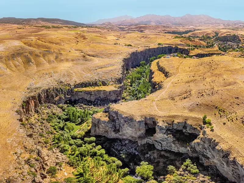 Ihlara Valley in Cappadocia - a canyon with rock-cut churches