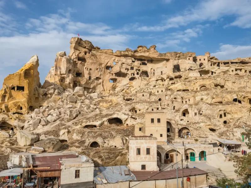 Cavusin Rock City in Cappadocia, Turkey - an early Christian settlement