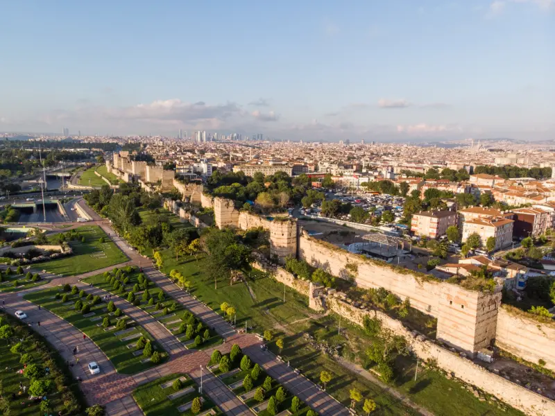 The City Walls of Istanbul in the Fatih District