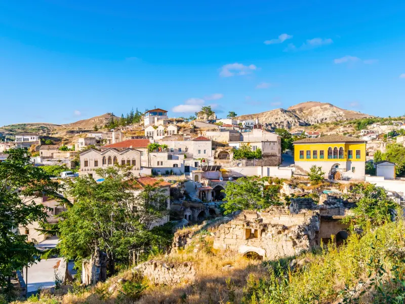 Mustafapasa Village in Cappadocia, Turkey - historic tuff-stone architecture