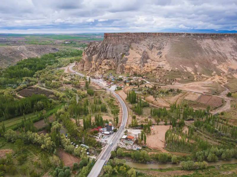 Yaprakhisar Village in Cappadocia, Turkey - views of Ihlara Valley