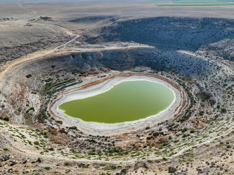 Obruk Lake in the Karapinar District, Konya Province, Turkey