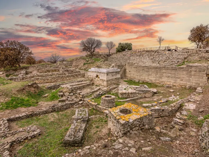 Ancient Troy in Canakkale, Turkey - archaeological site