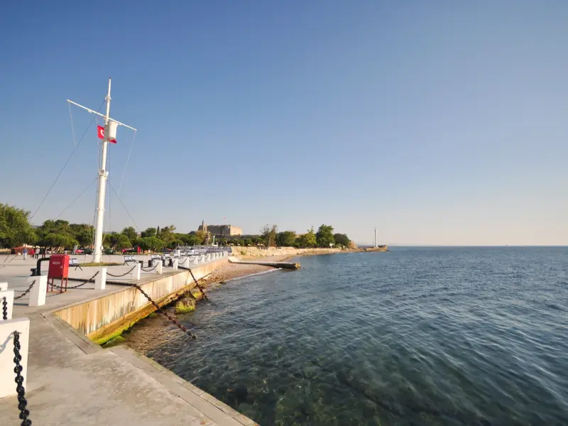 Canakkale Waterfront in central Canakkale, Turkey