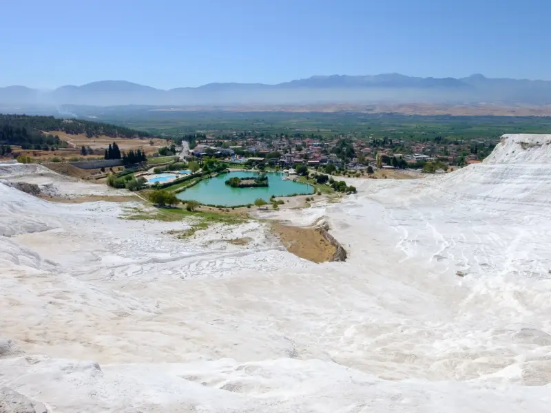 Pamukkale Nature Park at the Lower Entrance to Hierapolis, Turkey