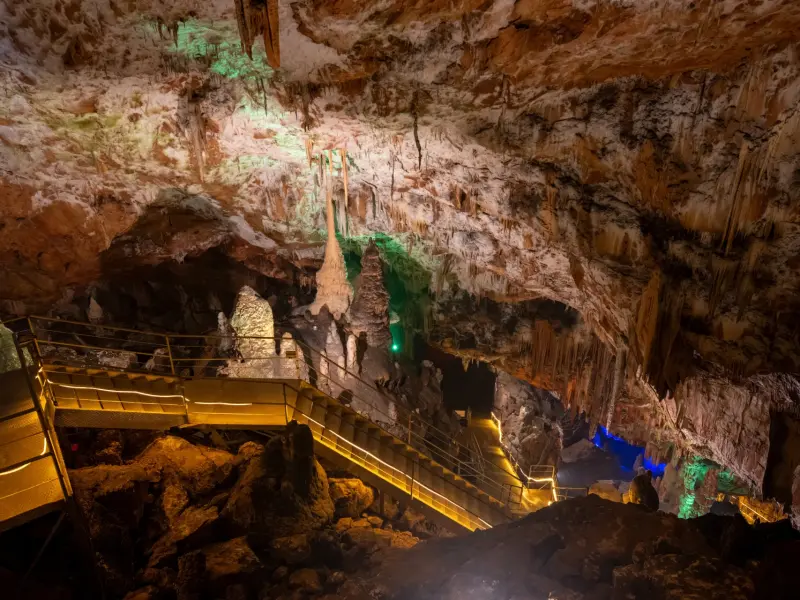Oylat Cave in Bursa, Turkey with a developed visitor route