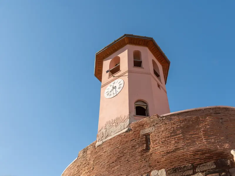 Clock Tower of Ankara Castle in Ankara, Turkey