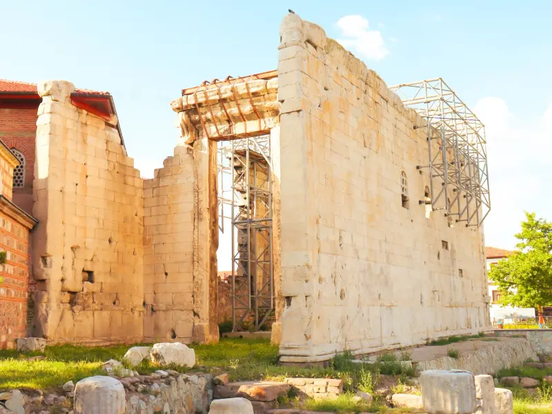 Ruins of the Temple of Augustus in Ankara, Turkey