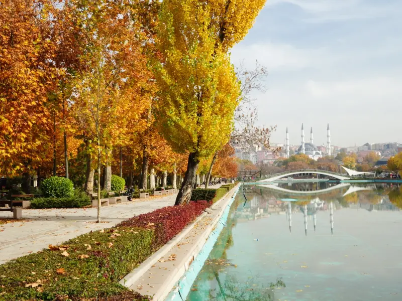 Genclik Park in Ankara, Turkey - urban park in the center