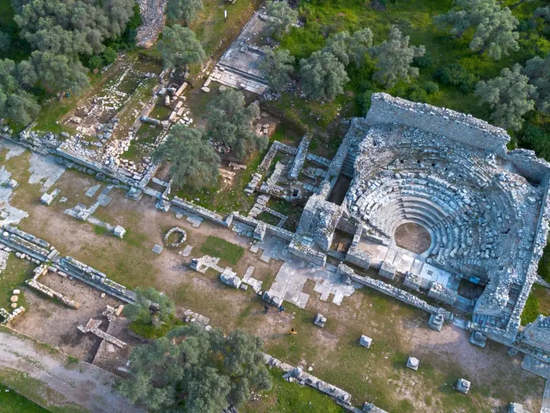 Ancient City of Iasos in Milas, Turkey - archaeological zone by Gulluk Bay