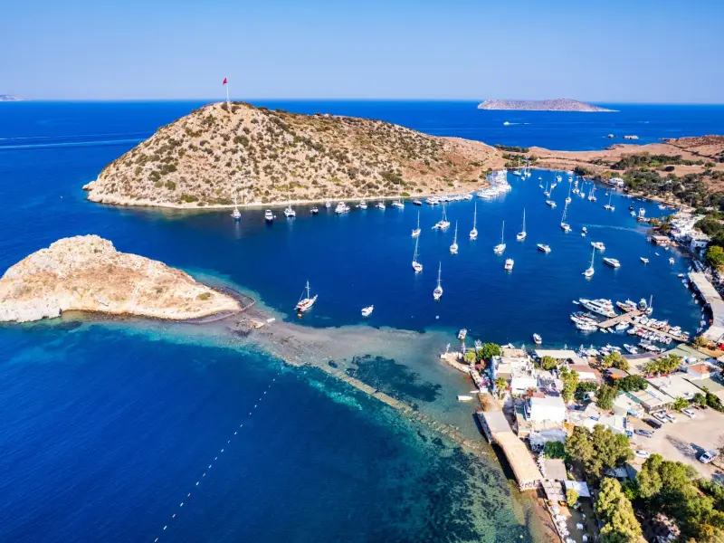 Gumusluk Beach on the Bodrum Peninsula, Turkey