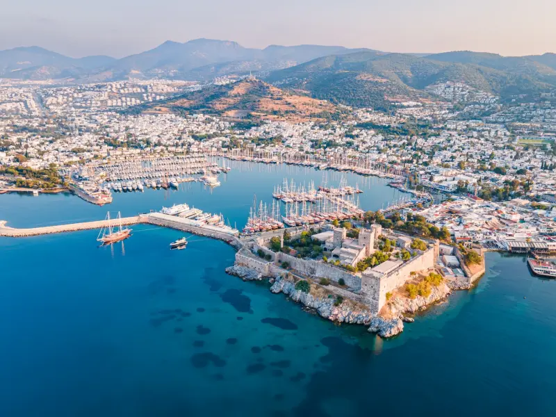 Bodrum Port in the center of the Bodrum resort, Turkey