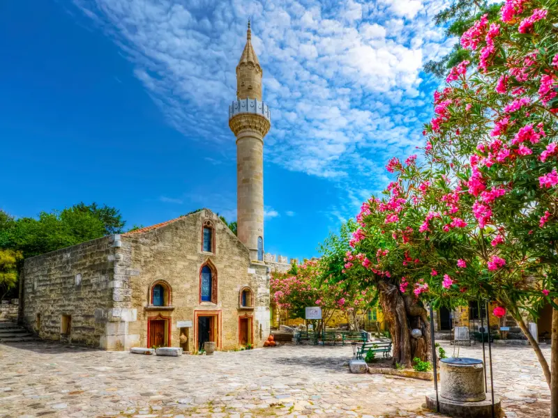 Mosque in St. Peter's Castle in Bodrum, Turkey