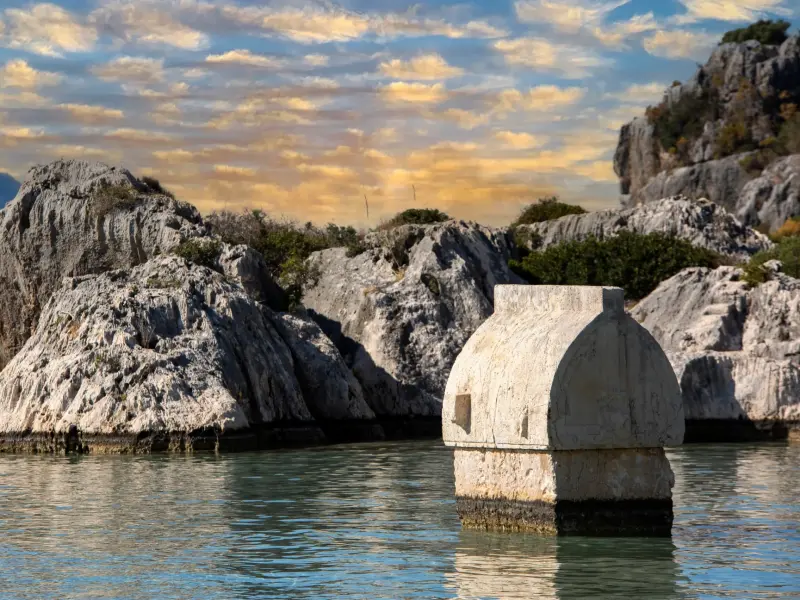 Ancient City of Simena in Kemer, Turkey