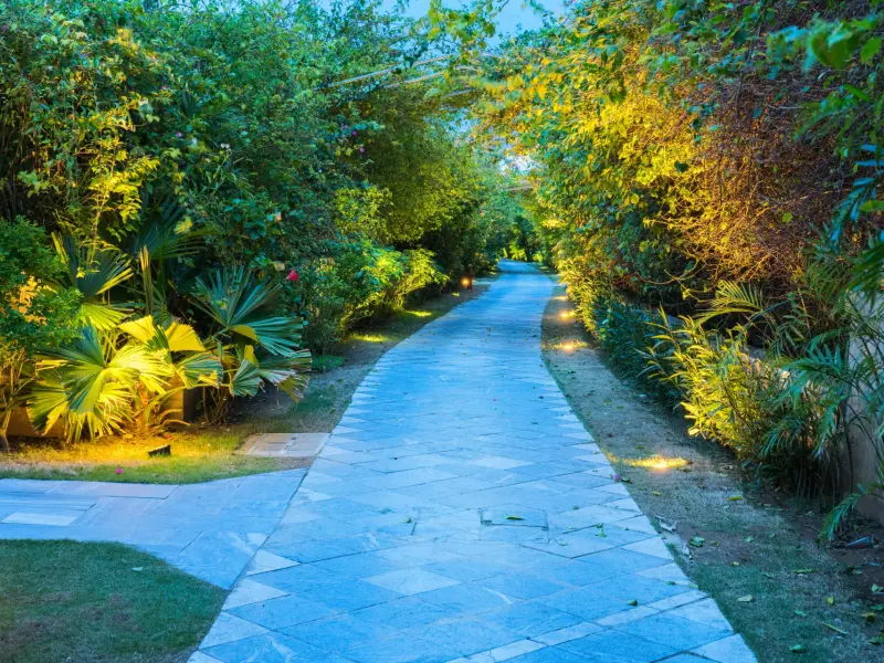 Eco Park in Tekirova, Kemer, Turkey - walking area and reptile collection