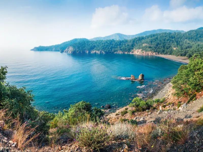 Cleopatra Bay in Kemer, Turkey - a natural coastal spot
