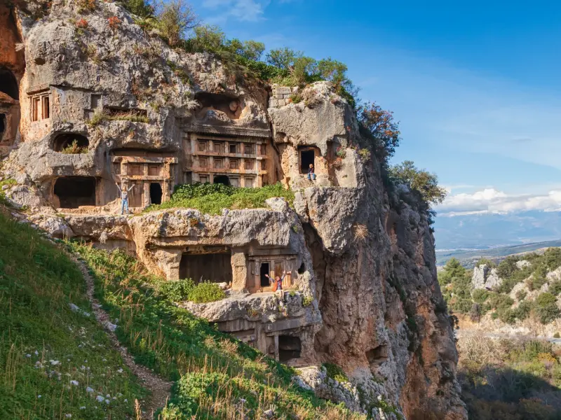 Pass of the Ancient Lycian Road in Kemer, Turkey