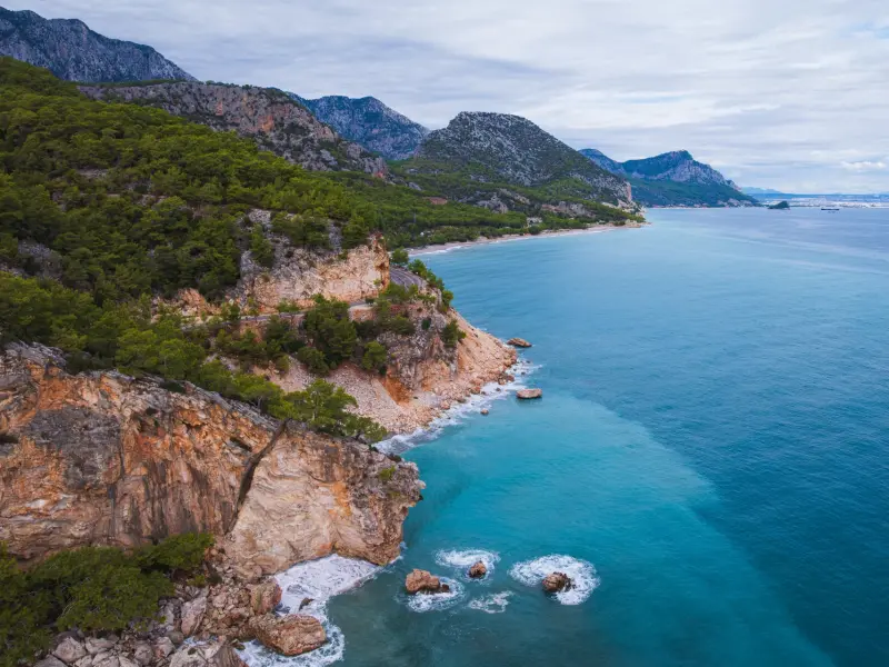 Beldibi Wild Beach in Beldibi, Turkey