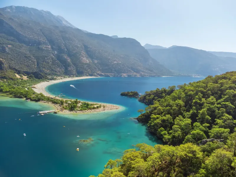Blue Lagoon Beach and Nature Reserve in Oludeniz, Turkey