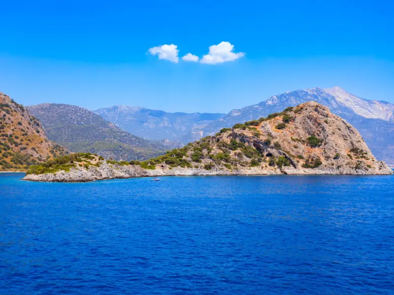 Gemiler Island near Oludeniz, Turkey