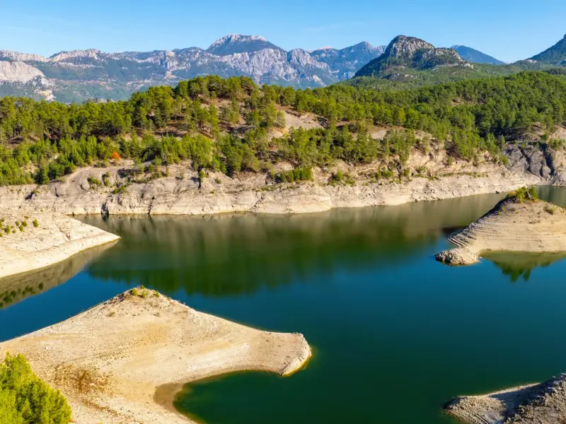 Karacaoren Lake in Bucak, Turkey