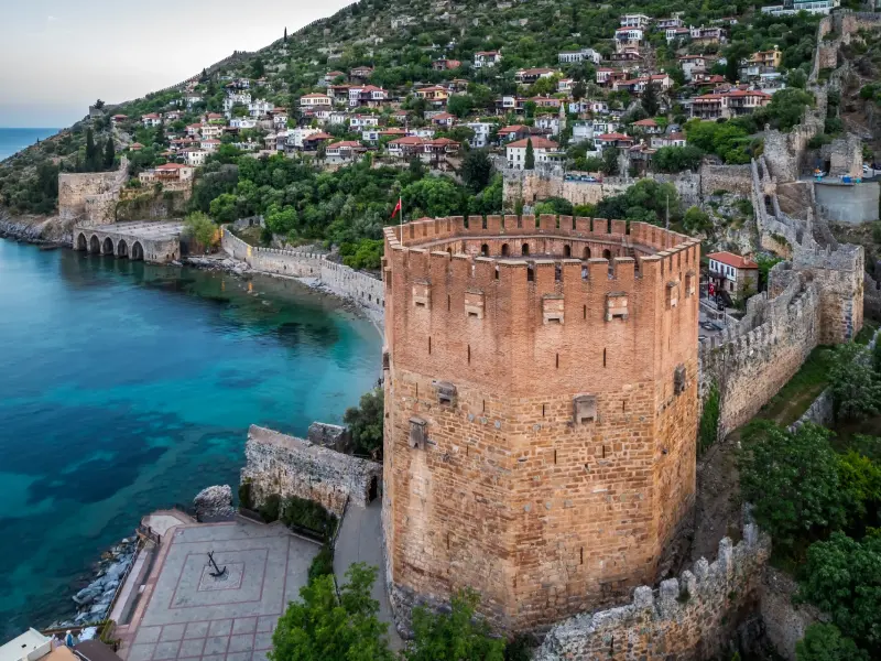 Kizil Kule Tower in Alanya, Turkey