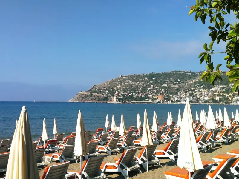 Alanya Beach in Alanya, Turkey
