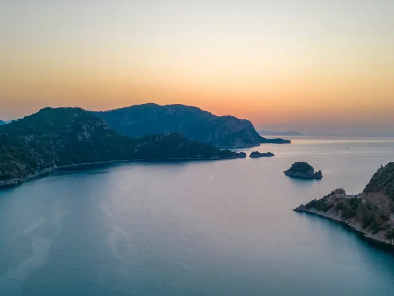 Icmeler Bay in Icmeler, Turkey