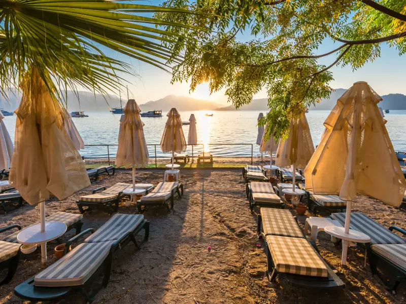 Icmeler Beach in Marmaris, Turkey