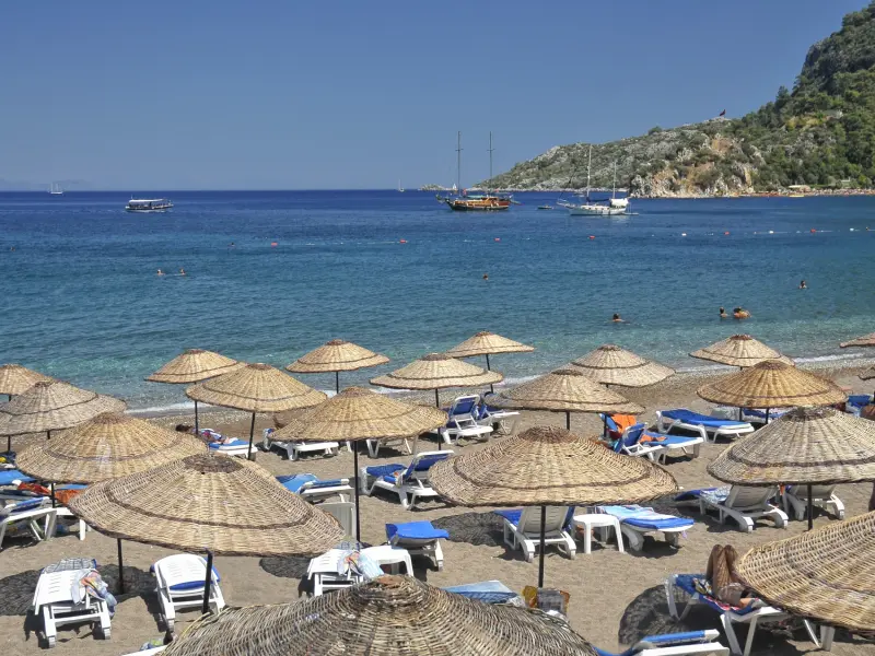 Turunc Beach in Turunc, Turkey