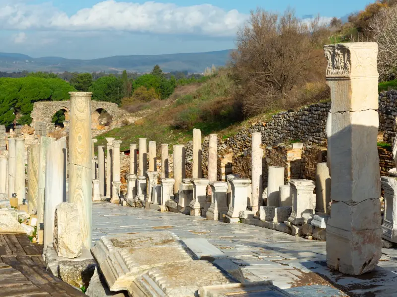 Curetes Street in Ephesus, Izmir, Turkey