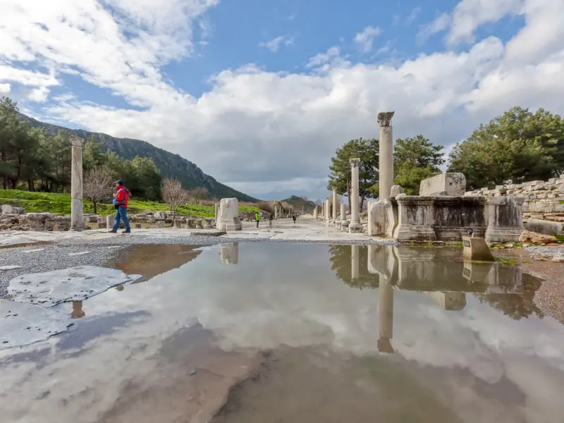 Harbour Street of Ephesus in Izmir, Turkey