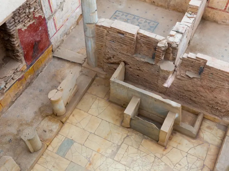 Houses on the Hillside in Ephesus, Izmir, Turkey