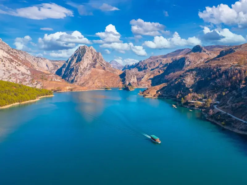 Oymapinar Reservoir in Side, Turkey