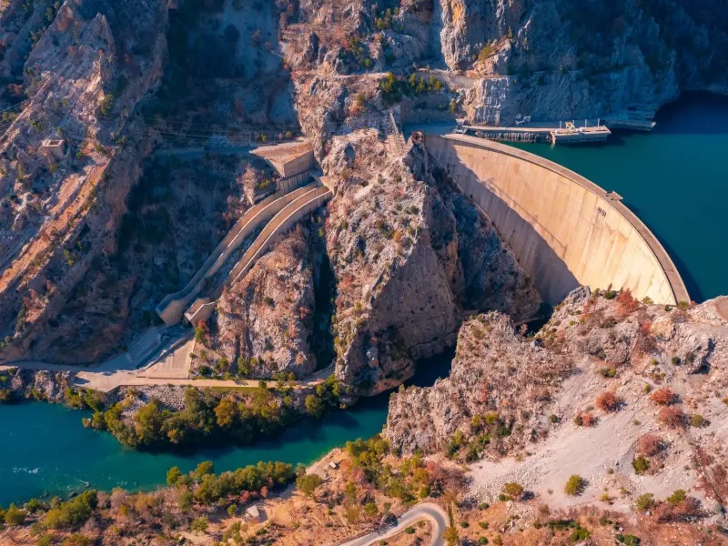 Oymapinar Dam in Side, Turkey