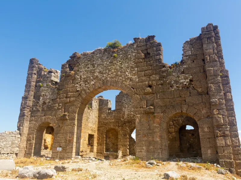 Aspendos Agora Ruins in Side, Turkey