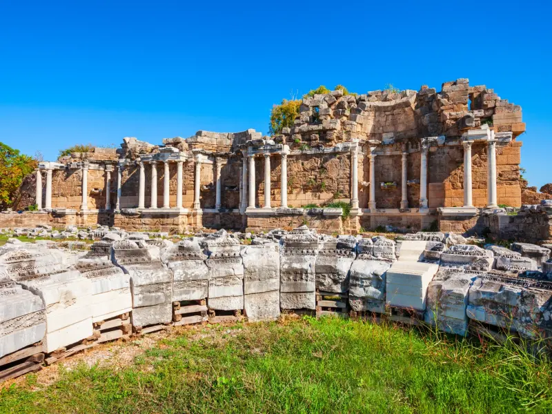 Three Pools Fountain / Monumental Nymphaeum in Side, Turkey