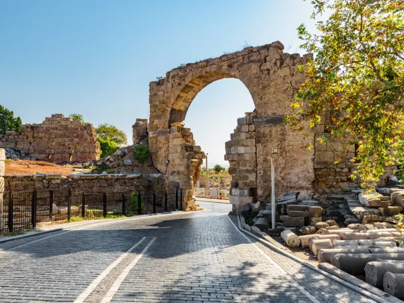 Side Arch Gate in Side, Turkey