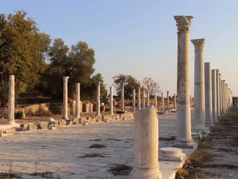 The Colonnaded Streets of Side in Side, Turkey