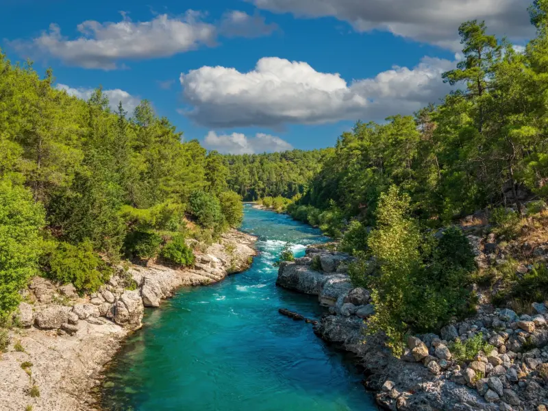 Koprucay River in Side, Turkey