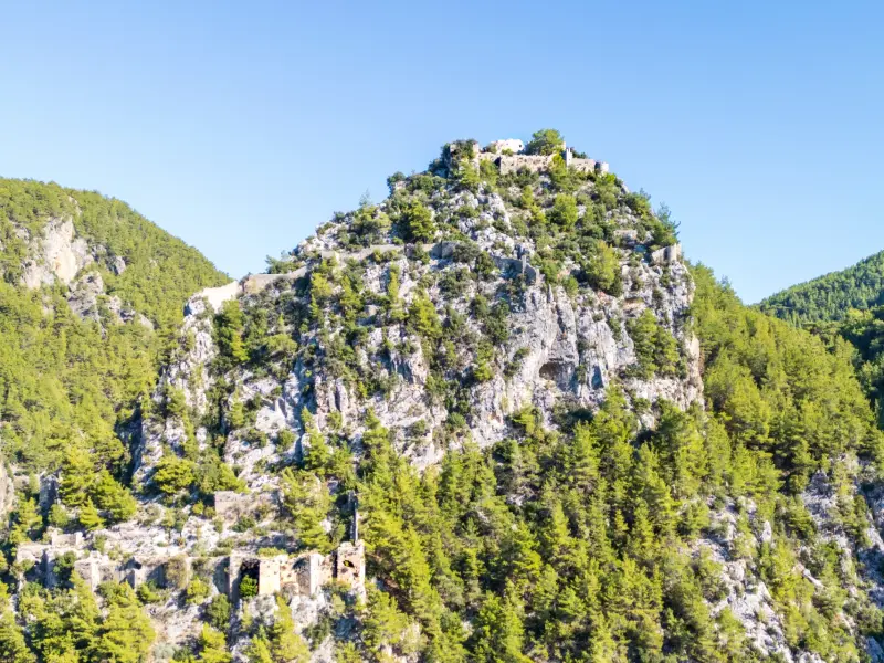 Ancient Alarahan Fortress in Side, Turkey