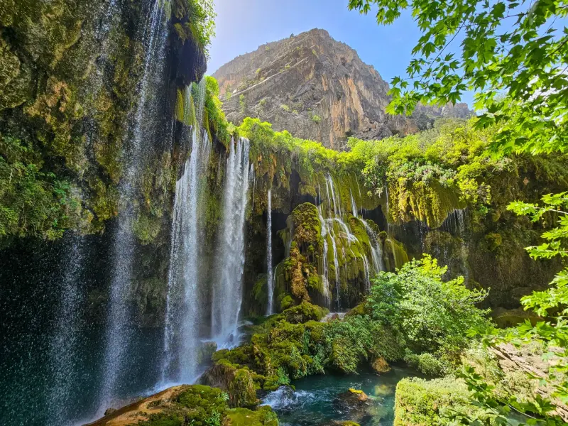 Yerkopru Waterfall in Mersin, Turkey