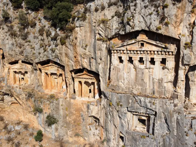 Lycian Tombs in Dalyan, Dalyan, Turkey