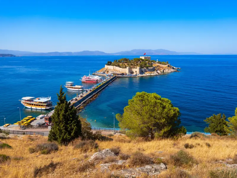 Pigeon Island in Kusadasi, Turkey